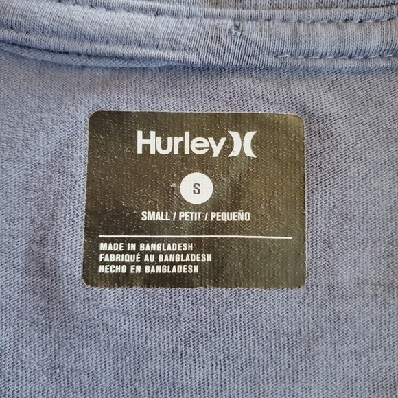 1422 * Hurley Palm Tree Graphic Tee Blue Size S - Picture 3 of 11